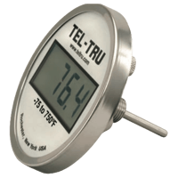 Tel-Tru Direct Thermometer, Digi-Tel 5" Case